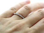 14K Whtie Gold Diamond Harlequin Vintage Inspired Eternity Band