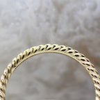 14K Yellow Gold Twist Texture Wedding Band