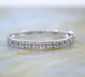 14K White Gold Antique Inspired Pierced Filagree Hinged Bangle Bracelet with Mil Grain Accents