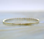14K Two Tone Gold Geometric Diamond Flex Bangle Bracelet