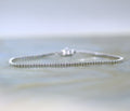 14K White Gold Dainty Diamond Tennis Bracelet