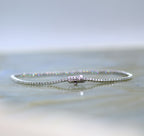 14K White Gold Dainty Diamond Tennis Bracelet